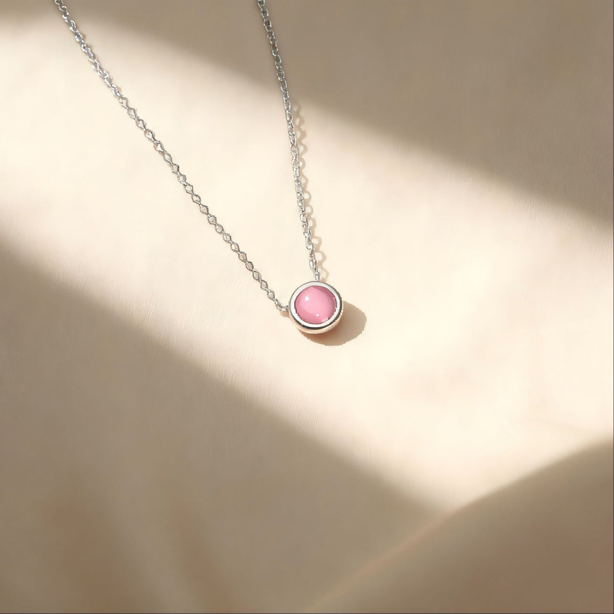 6 Pcs Round Cat Eye Necklace
