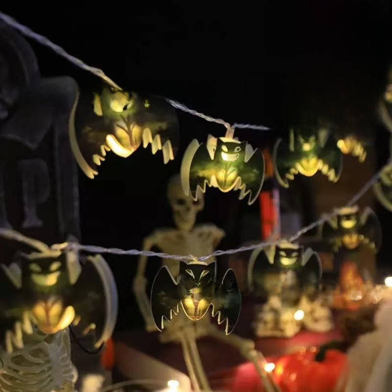Bat Halloween LED Pumpkin Light String
