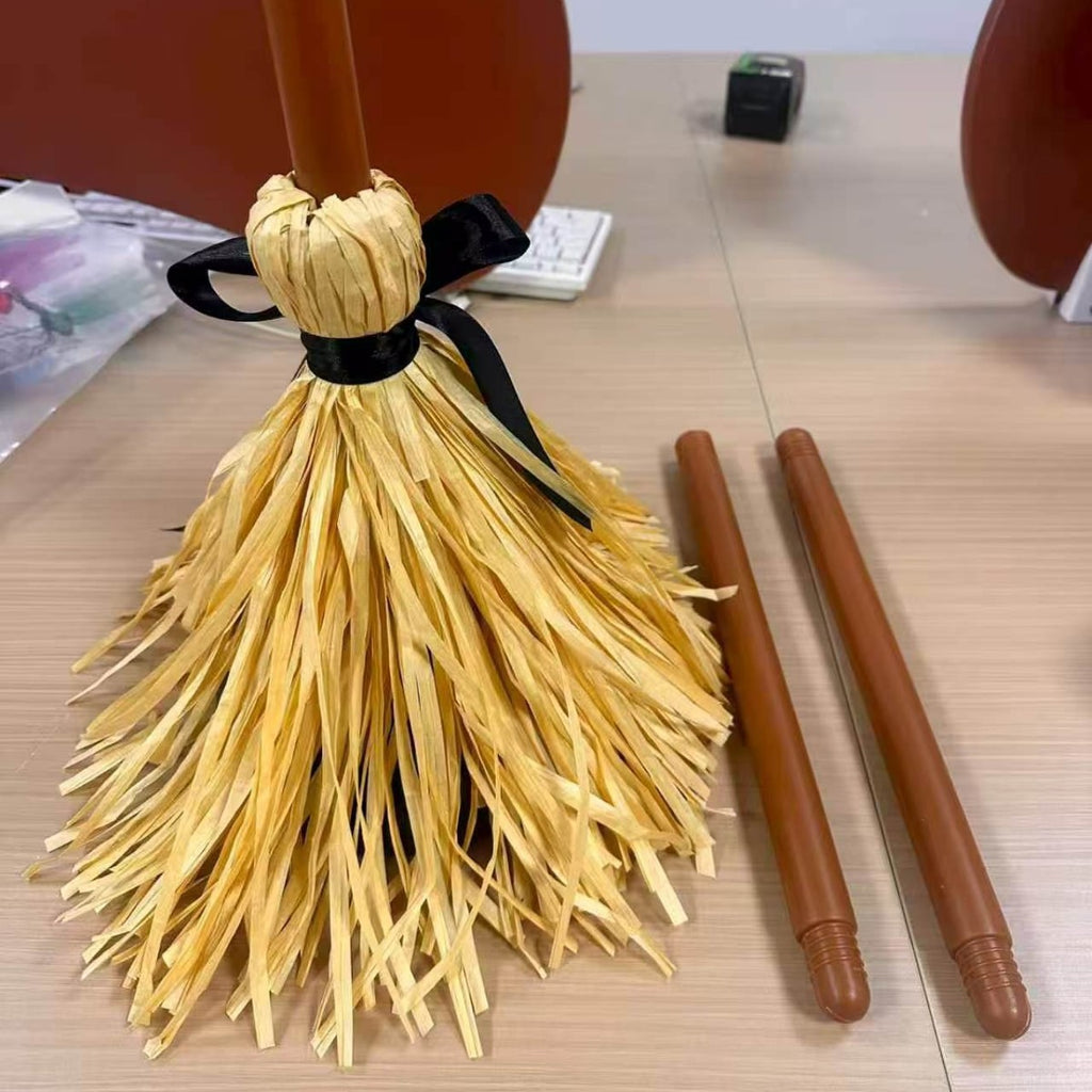 Self Floating Witch Broom Halloween Decoration