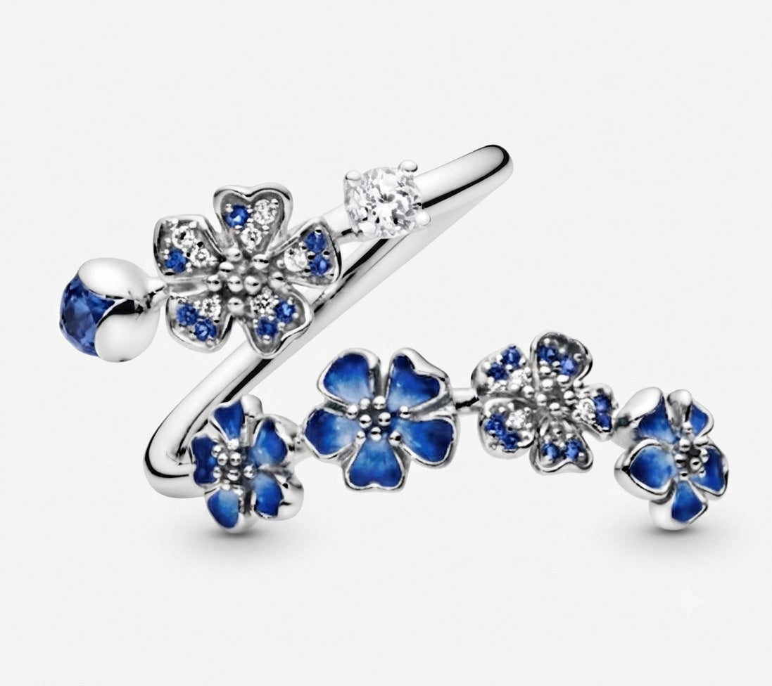 Luxury-Style Peach Blossom Opened Adjustable Ring