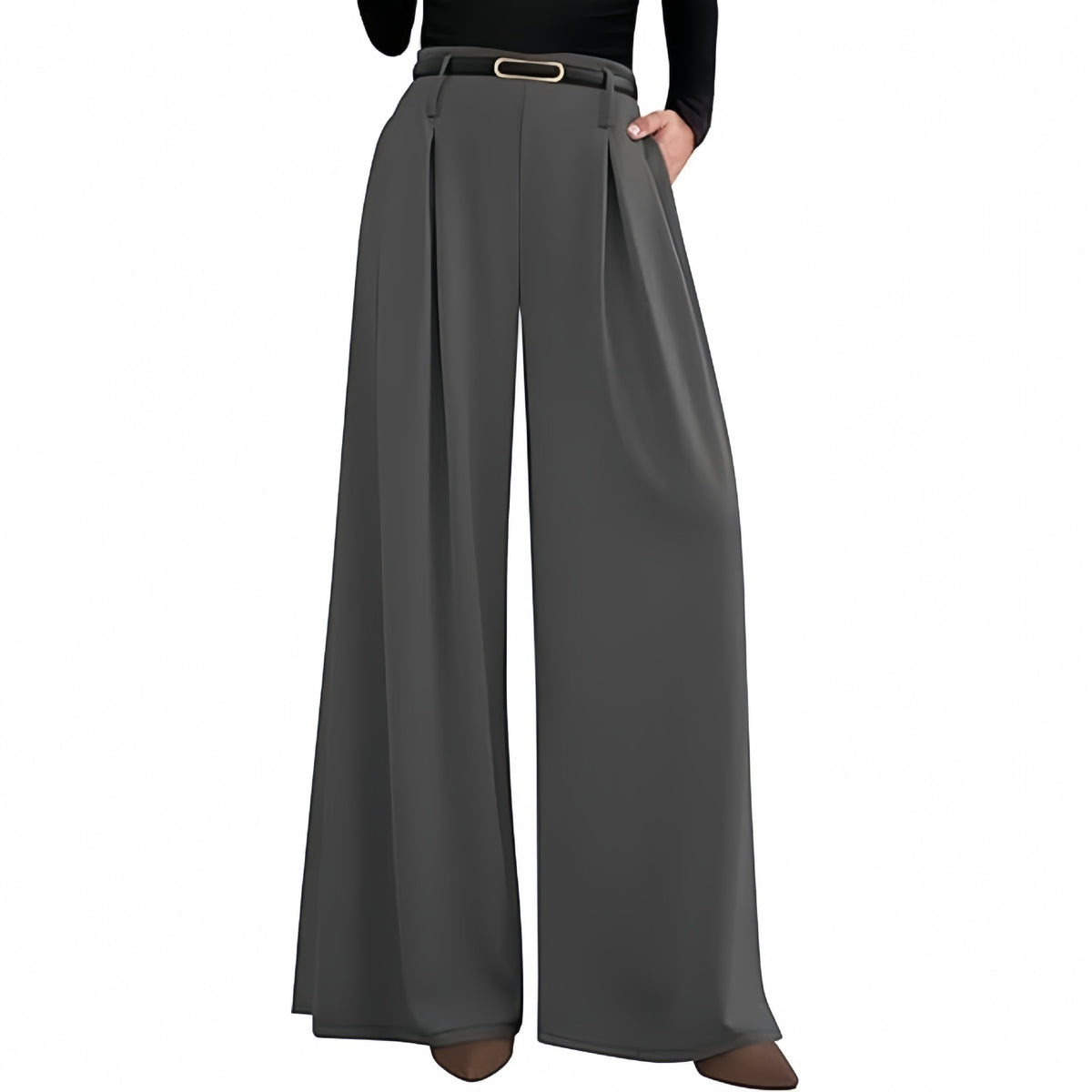 Womens High Waisted Wide Leg Dress Pants