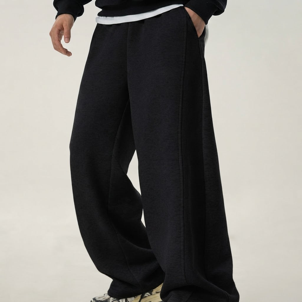 Men's Heavyweight Side Panel Straight Leg Streetwear Sweatpants - product image 2