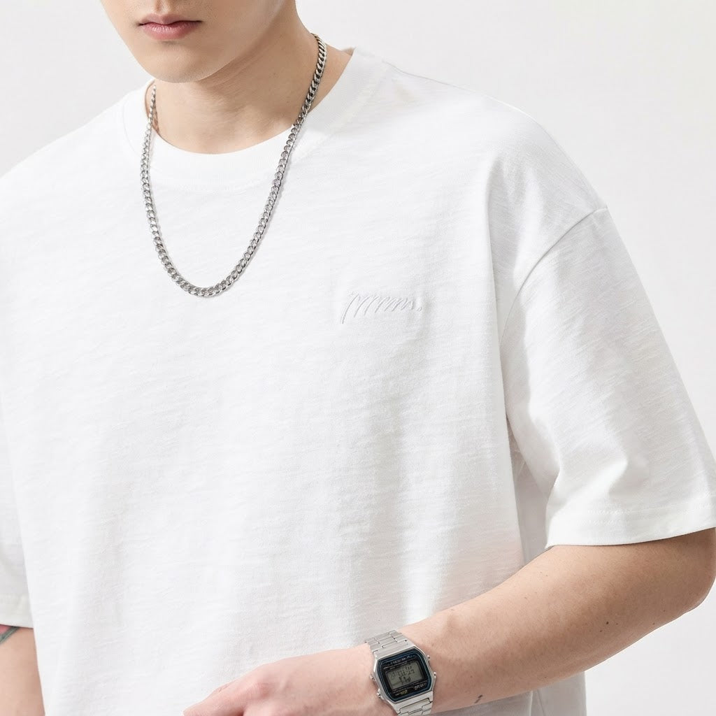Men's Premium Bamboo Cotton Relaxed Fit Embroidered T-Shirt - product image 1