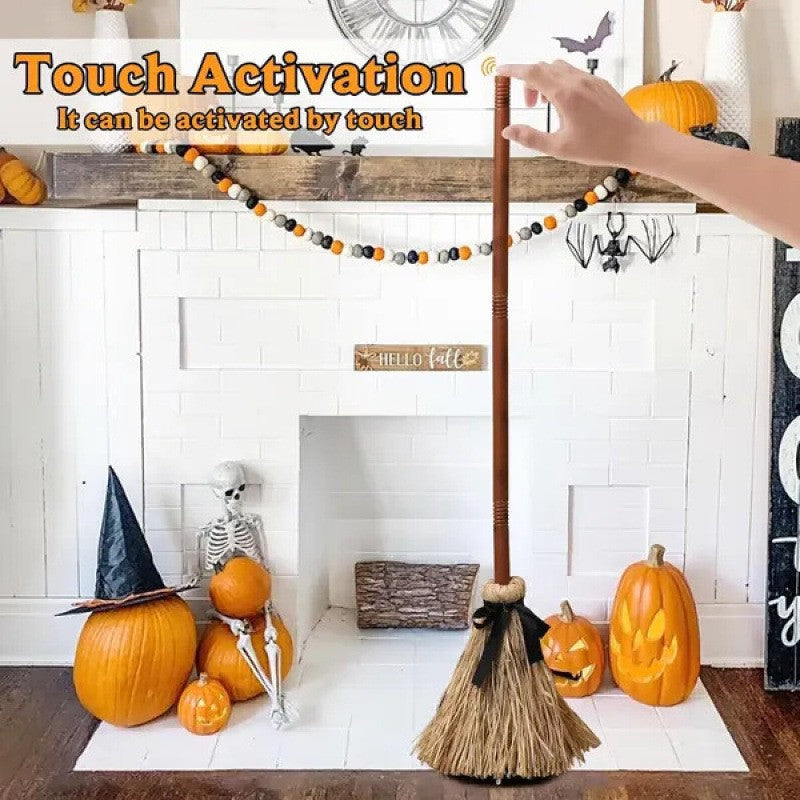 Self Floating Witch Broom Halloween Decoration