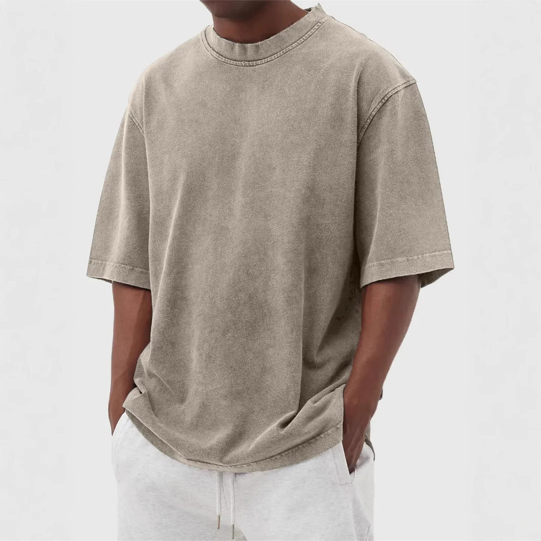 Men's Washed Color Distressed Pullover T-Shirt - product image 2