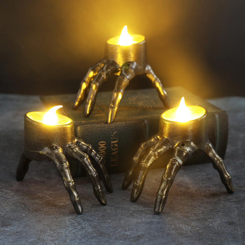 3 Pack Skull Ghost Hand Props Candle Light