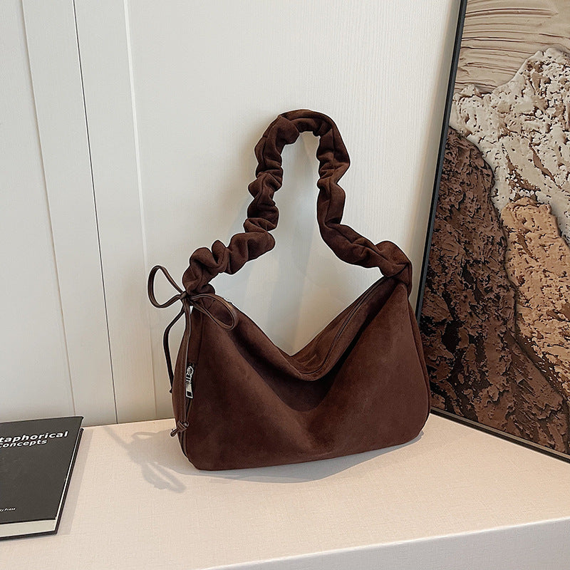 Adjustable Strap Pleated Crossbody Bag