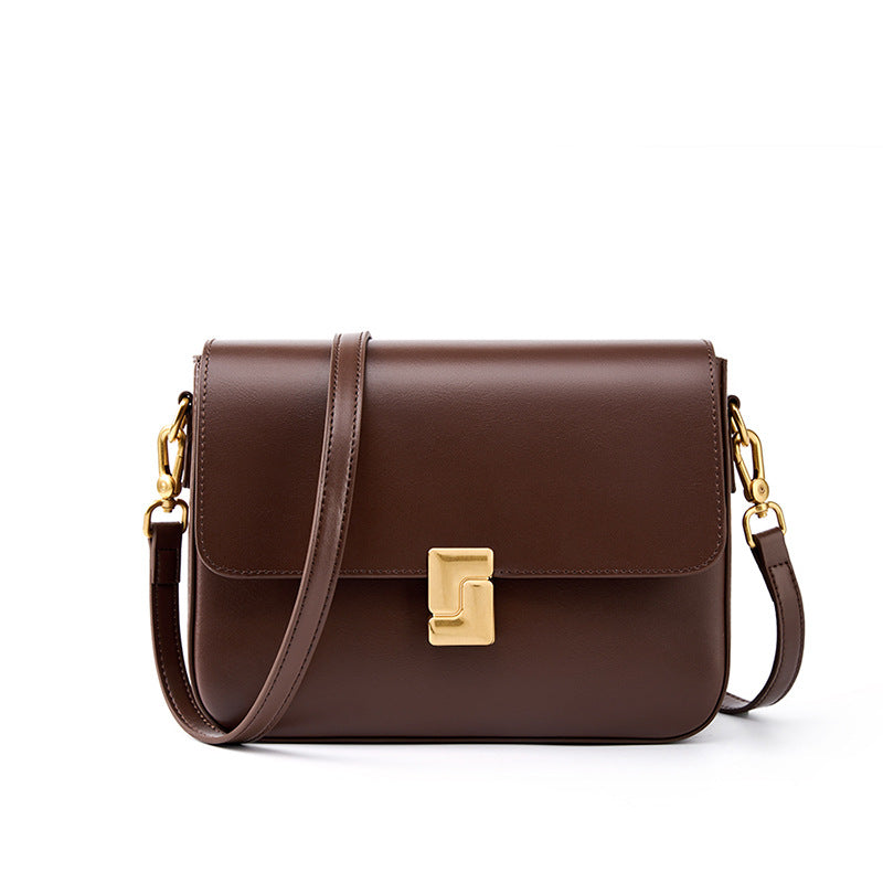 Genuine Leather Square Shoulder Bag
