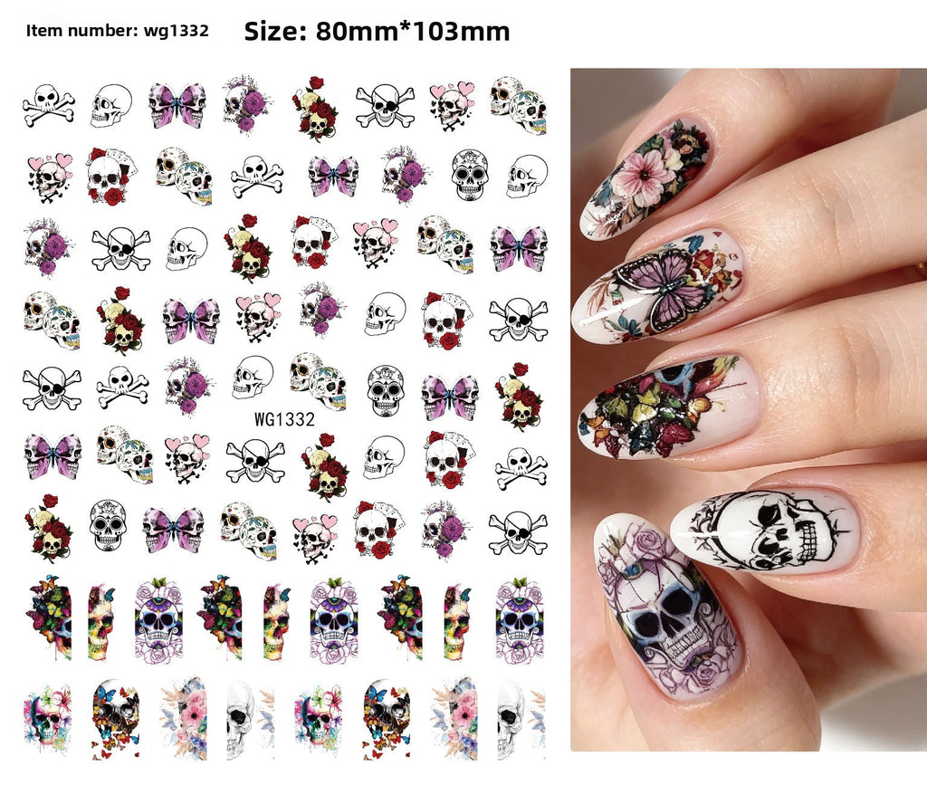 Assorted Halloween nail stickers Pack of 4 w