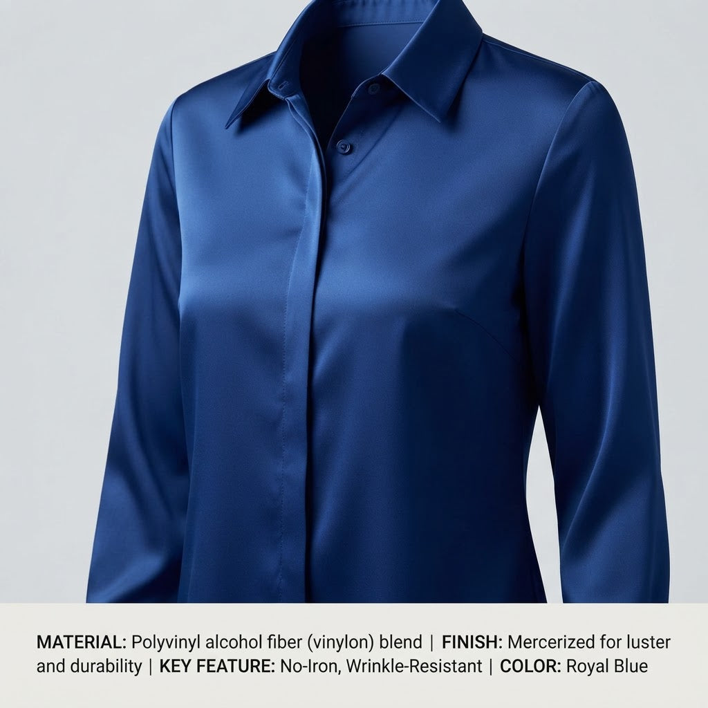Women's No-Iron Wrinkle-Resistant Professional Formal Shirt