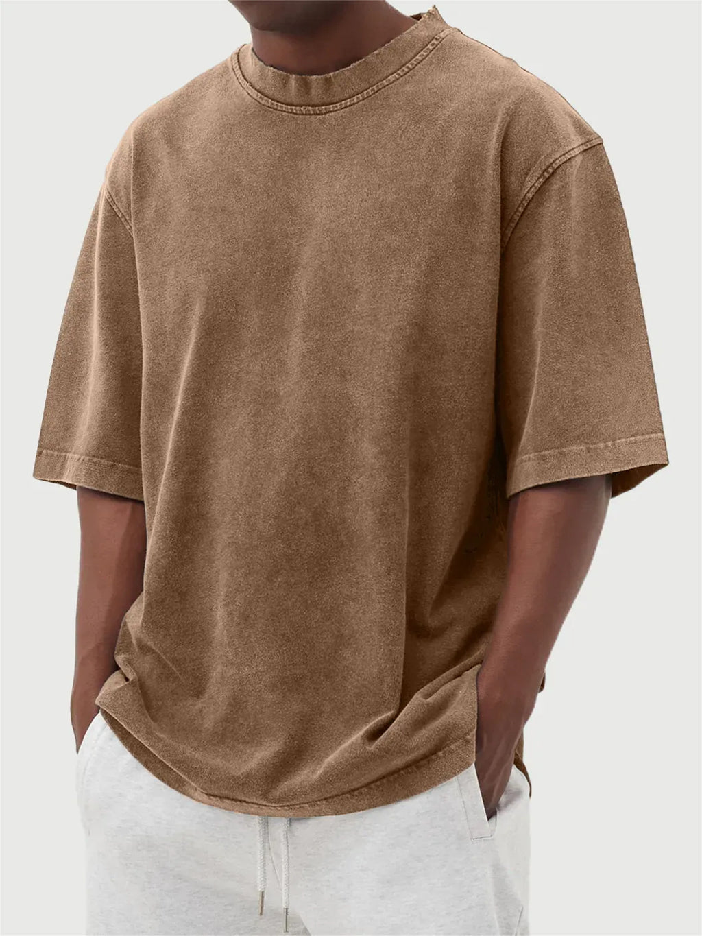 Men's Washed Color Distressed Pullover T-Shirt - product image 10