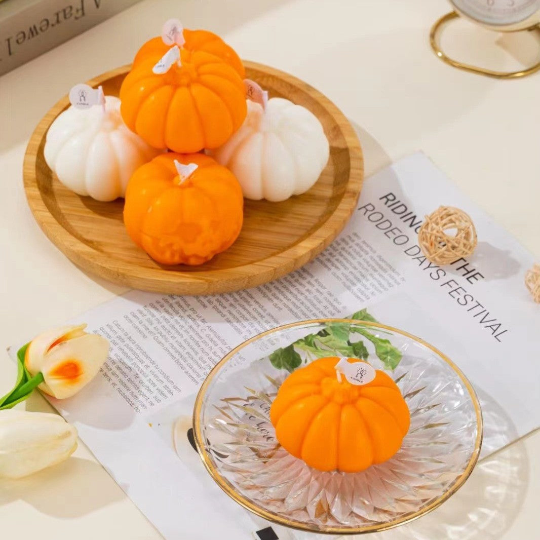 Rose Scented Pumpkin Candle Horror Faces