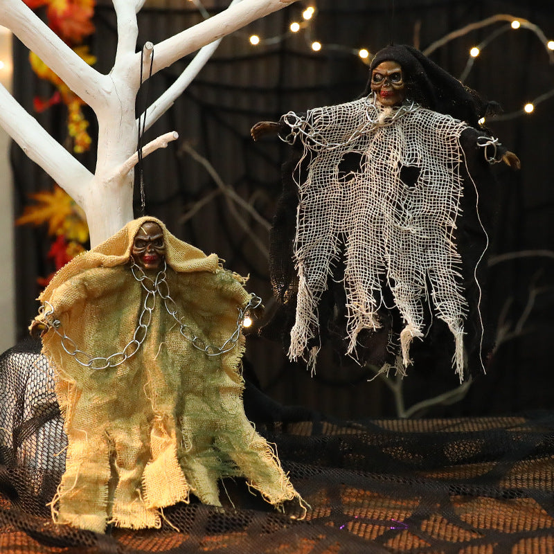 2 pack Glowing Skeleton Hanging Ghost 