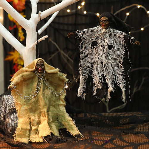 2 pack Glowing Skeleton Hanging Ghost 