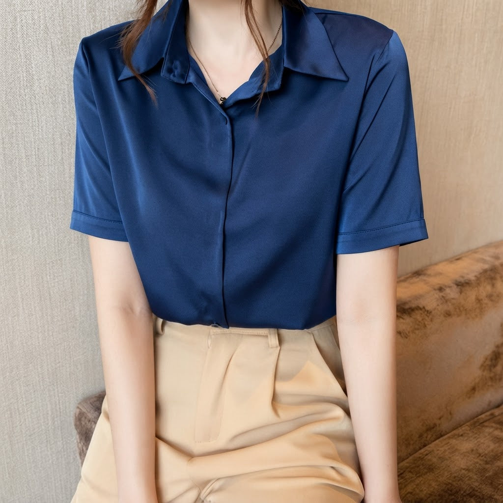 Women's No-Iron Wrinkle-Resistant Professional Formal Shirt