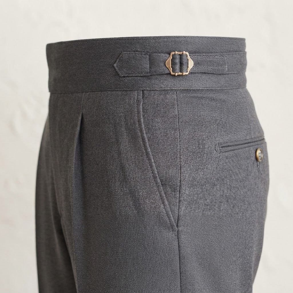 Men's High-Waisted Straight-Leg Trousers with Paris Buckle - product image 11