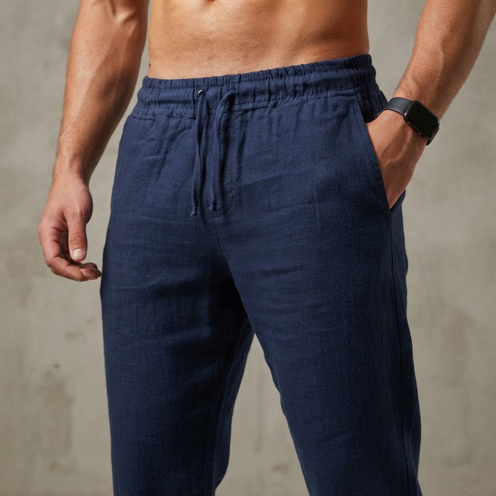 Men's Breathable Cotton and Linen Sports Pants - product image 1