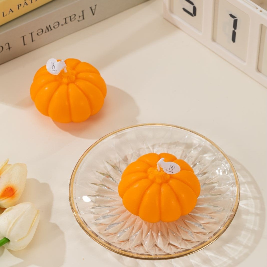 Rose Scented Pumpkin Candle Horror Faces