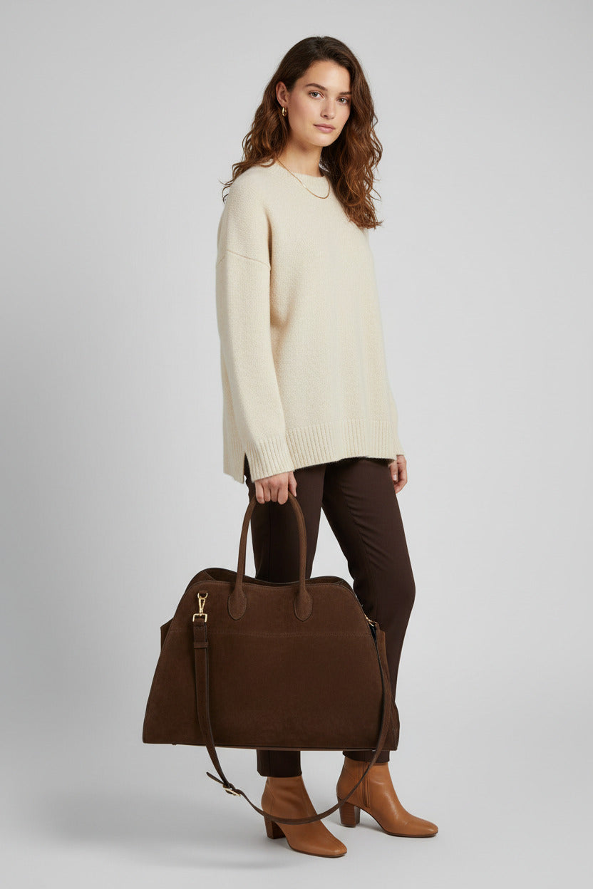 Women's Retro Suede Tote Bag