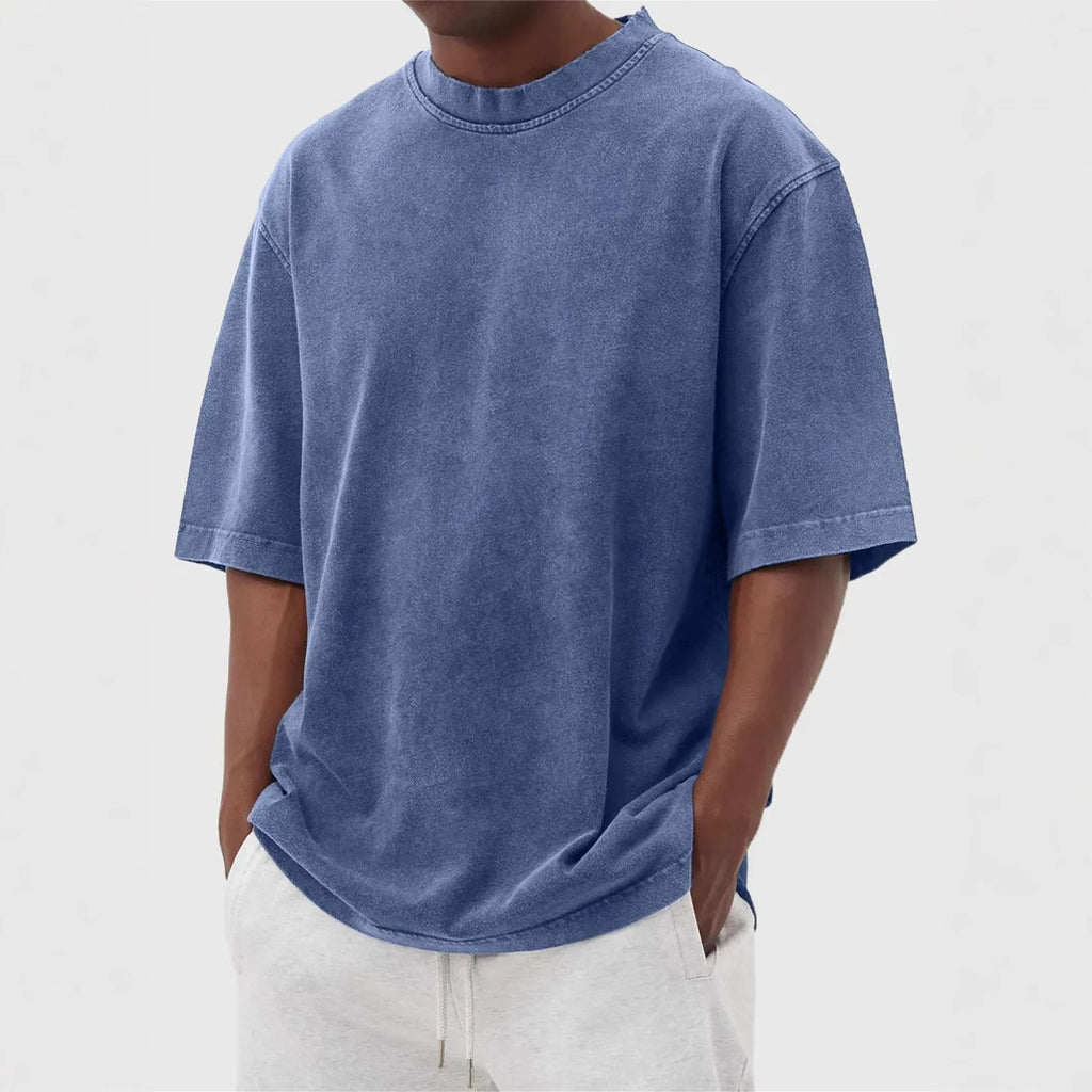 Men's Washed Color Distressed Pullover T-Shirt - product image 3
