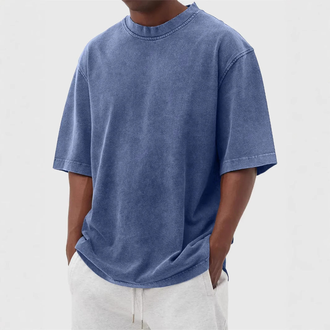Men's Washed Color Distressed Pullover T-Shirt - product image 3