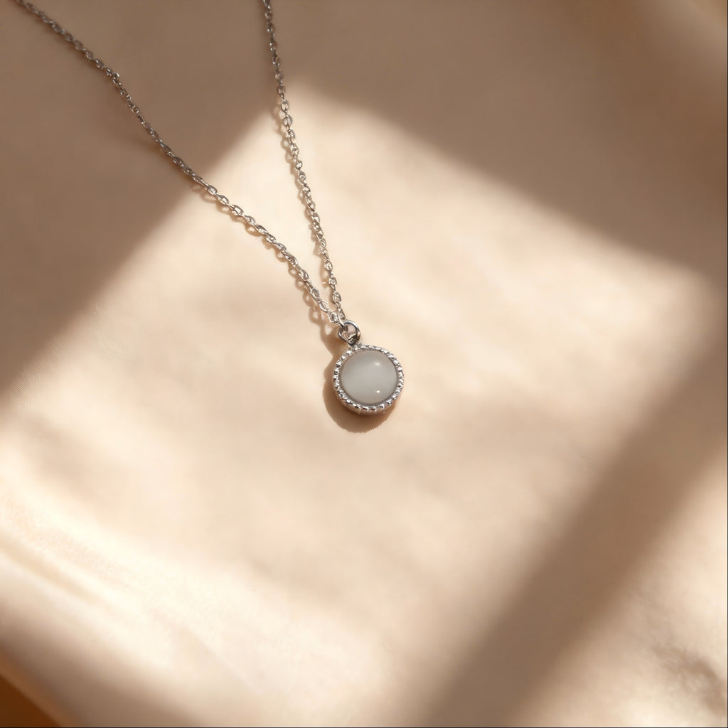 6 Pcs Round Cat Eye Necklace