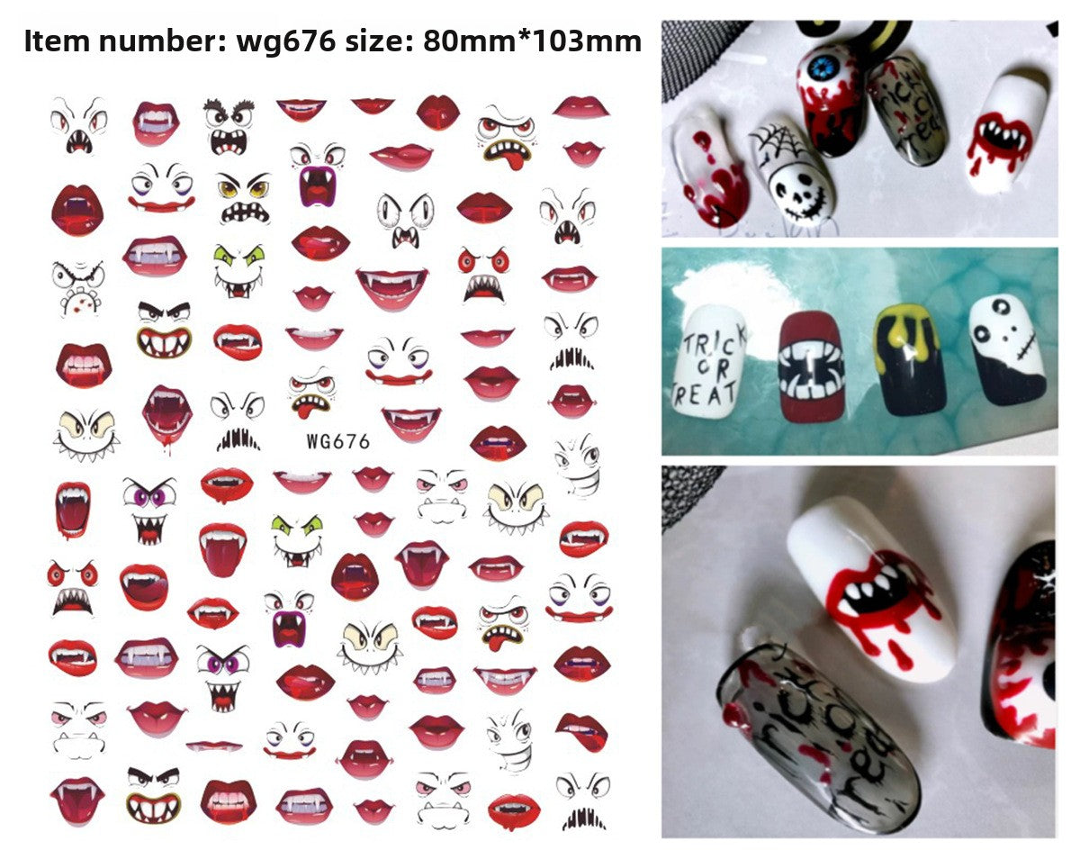 Halloween nail stickers Pack of 4 