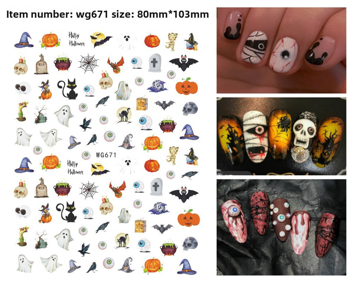 Halloween nail stickers Pack of 4 