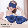 3D Ergonomic Sleep Mask: Zero-Pressure Breathable Blackout Eye Mask
