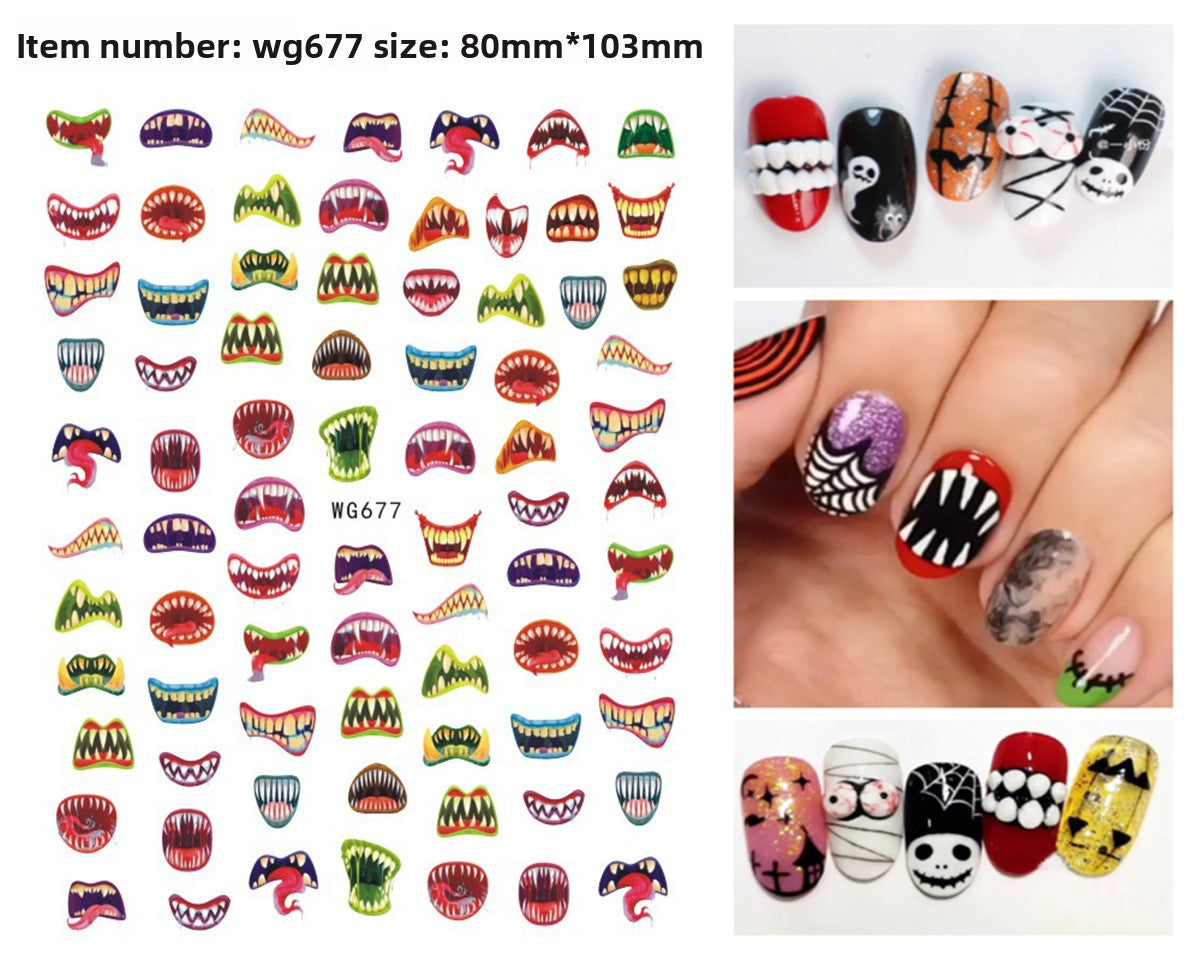 Halloween nail stickers Pack of 4 