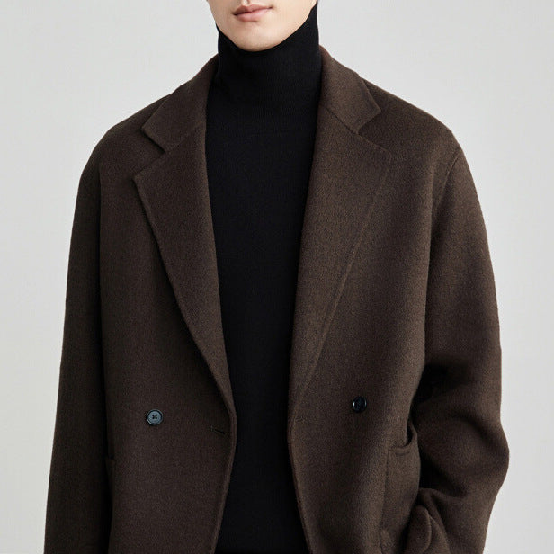 Men's Premium Wool-Blend Double-Breasted Winter Coat - product image 1