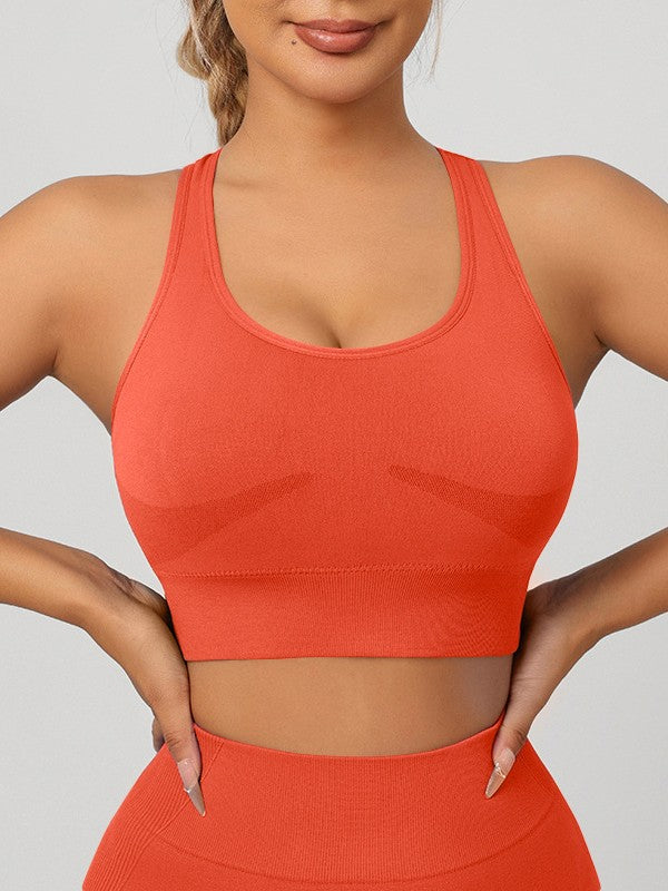 Cross-Back Sports Bra and Shorts Set