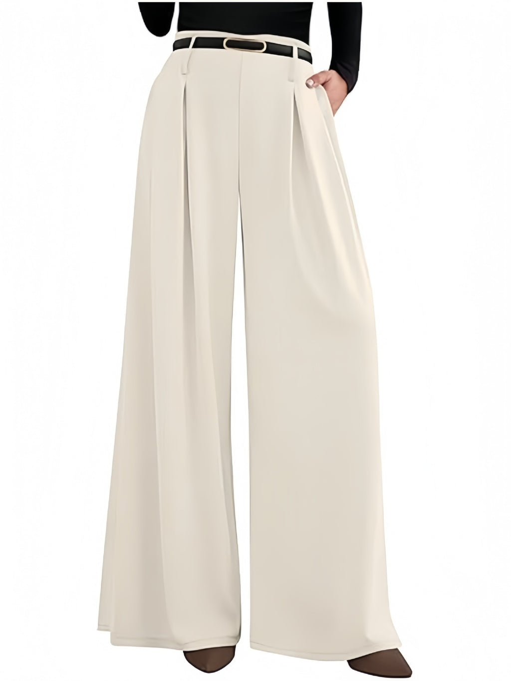 Womens High Waisted Wide Leg Dress Pants