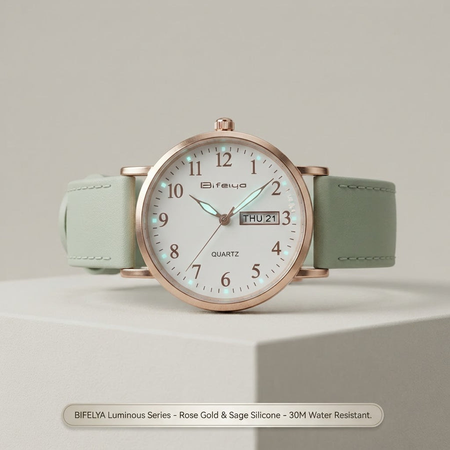 Bifeiya Women's Minimalist Quartz Watch with Silicone Strap