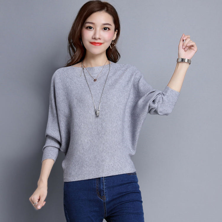 Solid Color Pullover Short Long Sleeve Knit Base Shirt