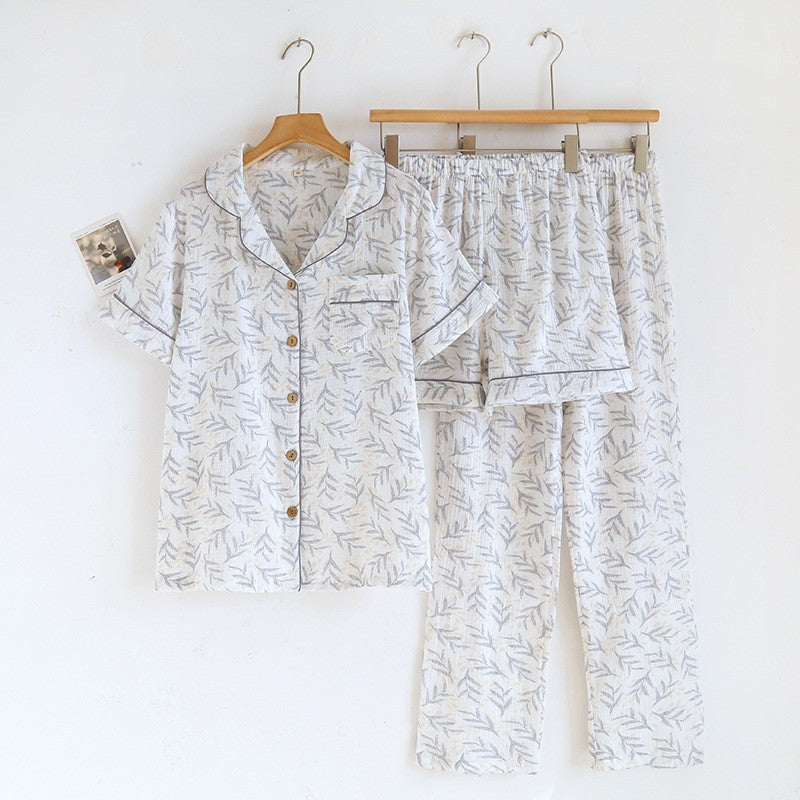 Three-piece lightweight pajama set