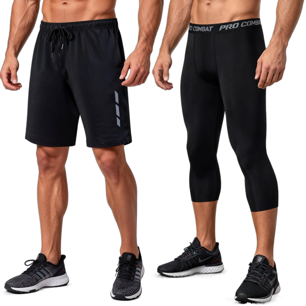 Mens Quick-Dry Elastic Training Shorts - Lightweight & Breathable