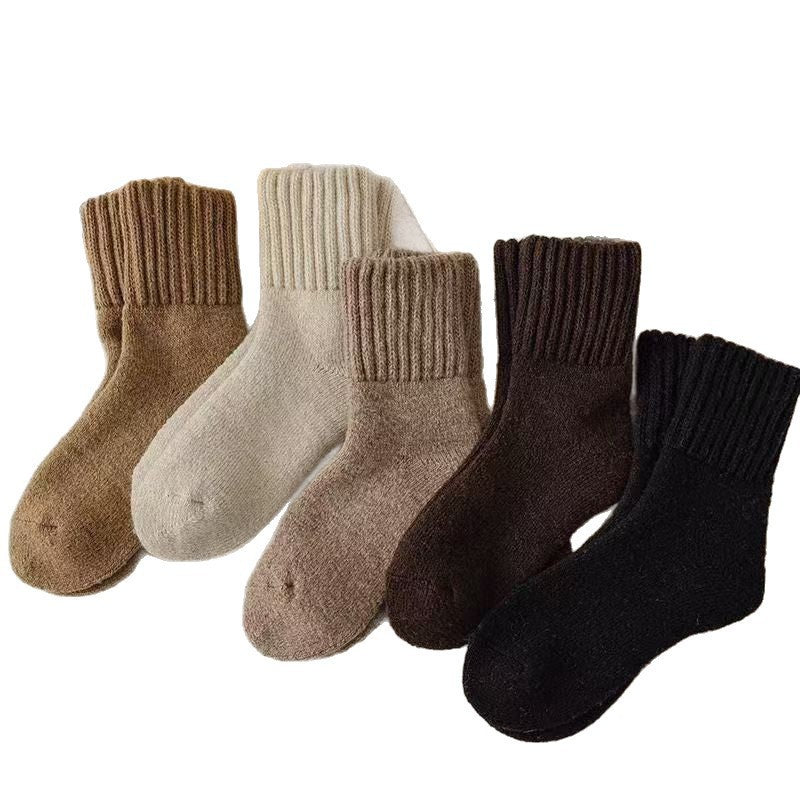 Thick, warm knitted socks