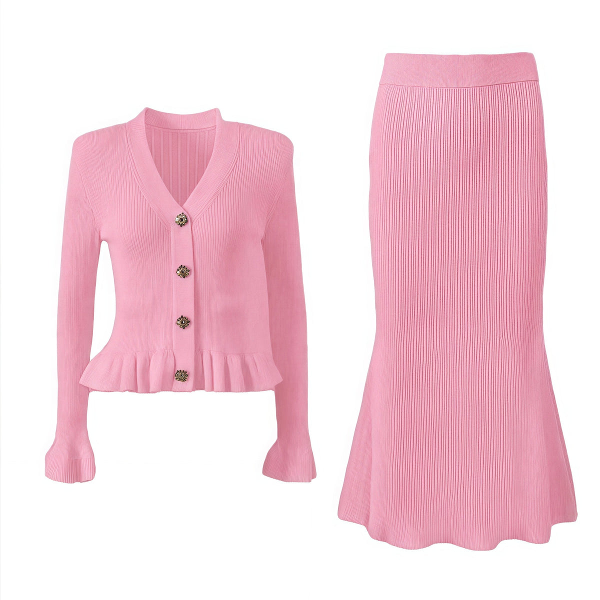 Louvre Fishtail Cardigan Set