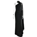Single Shoulder Satin Slim Long Dress