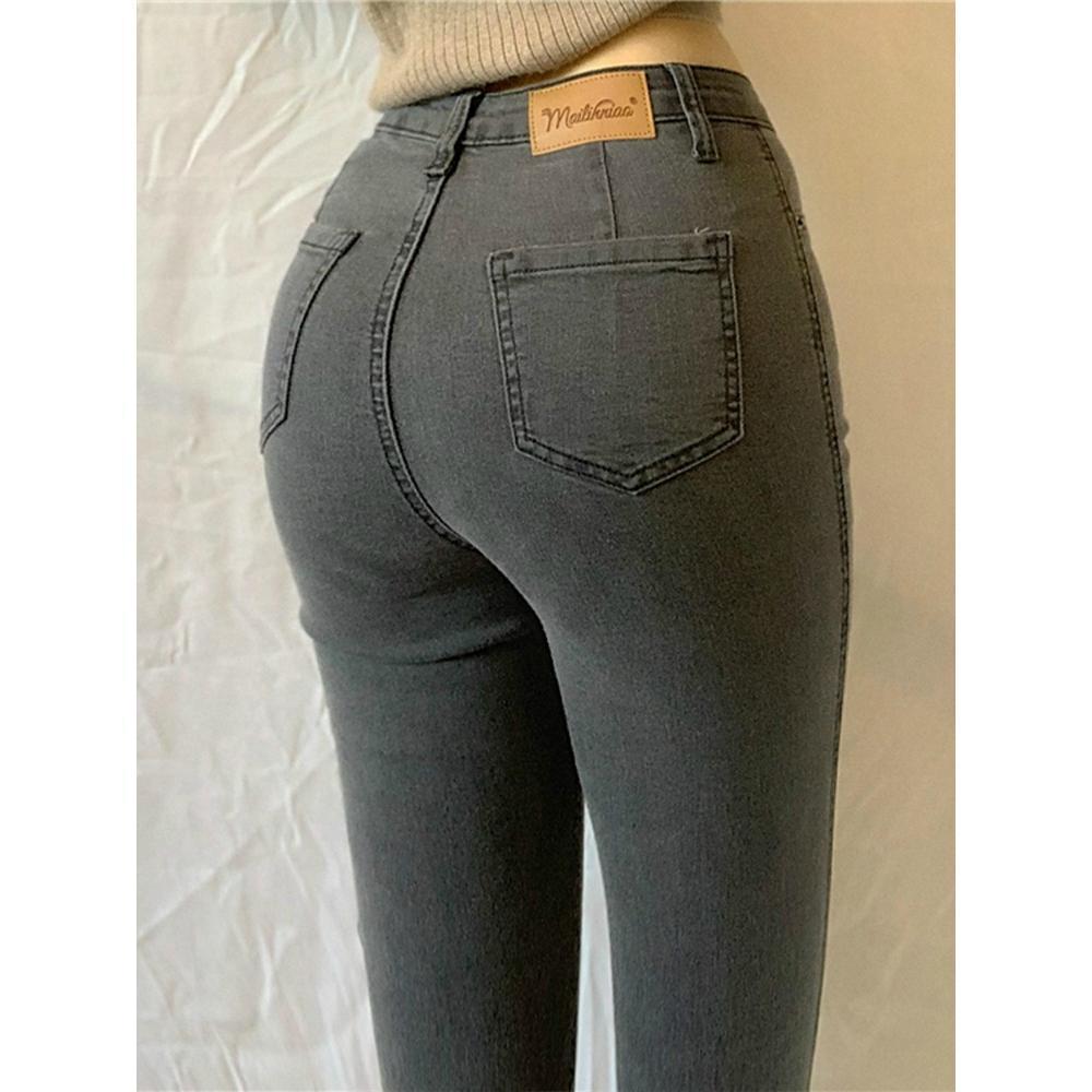 Stretch light blue denim jeans