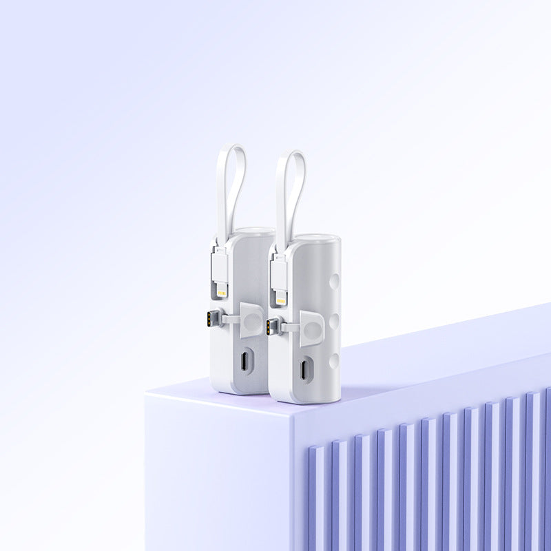 Portable Power Bank with Built-in Cable