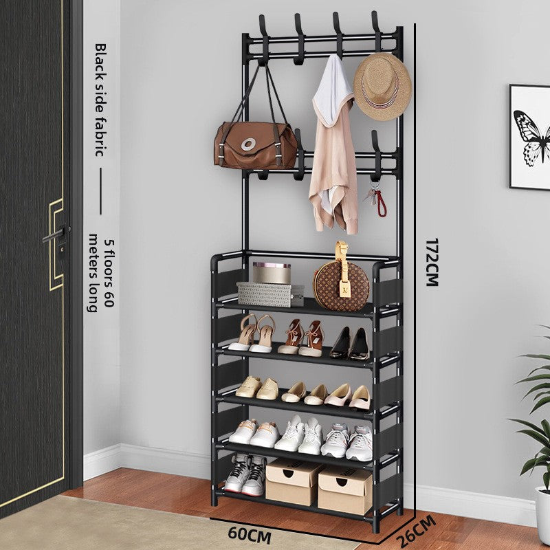 Simple floor-standing multi-functional clothes hanger
