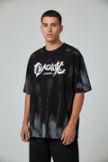 Dyed T-shirt with Heavy Embroidery Short Sleeve