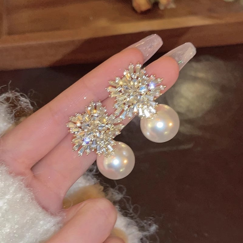 Pearl Geometric Earrings