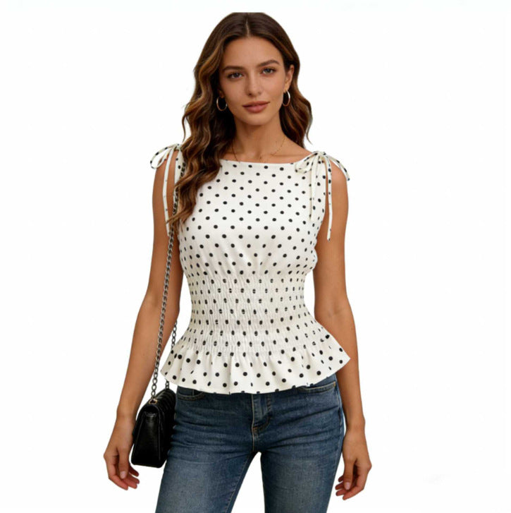 Polka Dot Slim Fit Tank Top