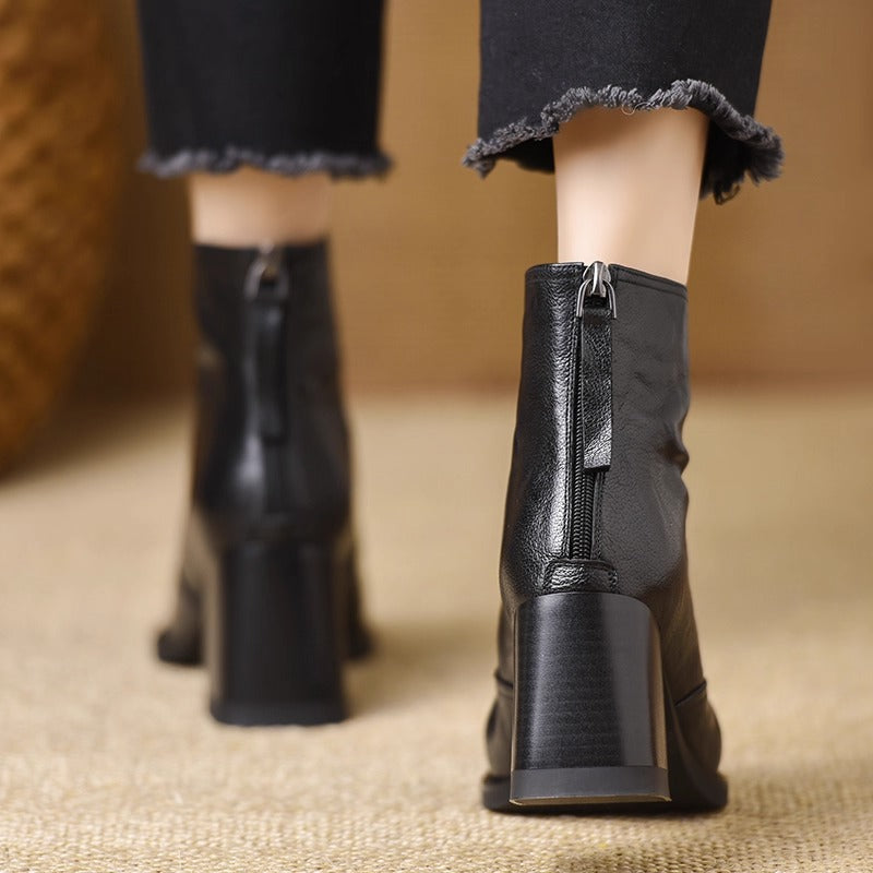 Marquette Vintage Square Toe Ankle Boots