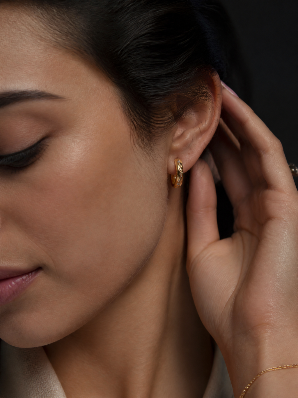 Celestial Star Huggie Earrings in 18K Gold Plated Vermeil