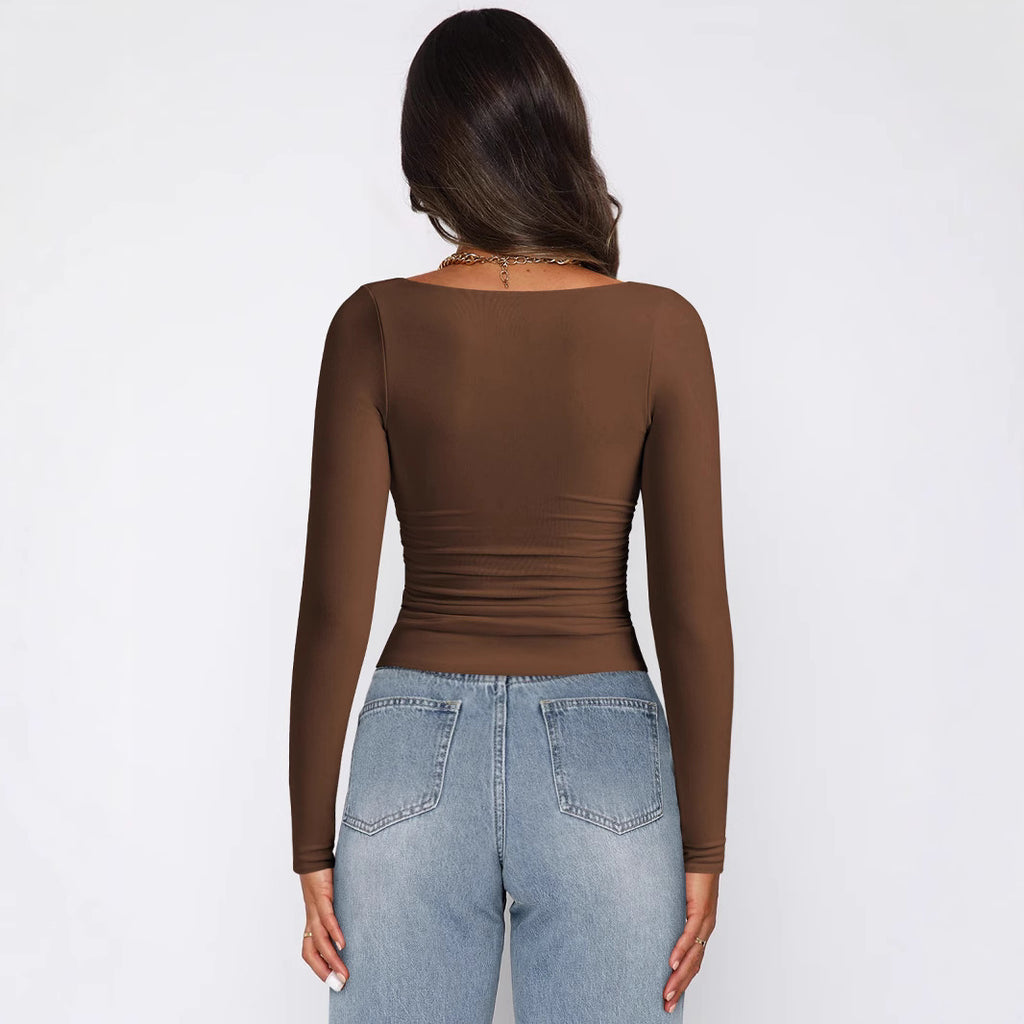 RadianceGlint Rhinestone Collar Top