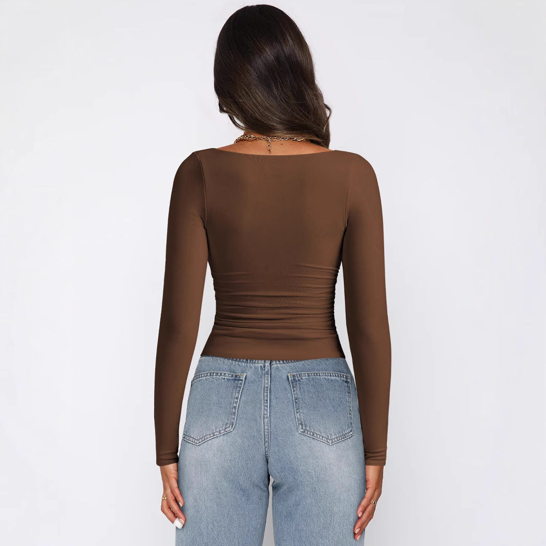 RadianceGlint Rhinestone Collar Top